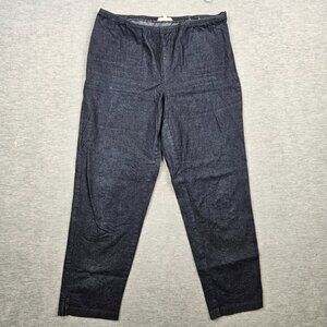 Eileen Fisher Women’s Organic Blue Slim Stretch light Weight denim Pants Size M